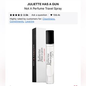 New in box JULIETTE HAS A GUN Travel Spray